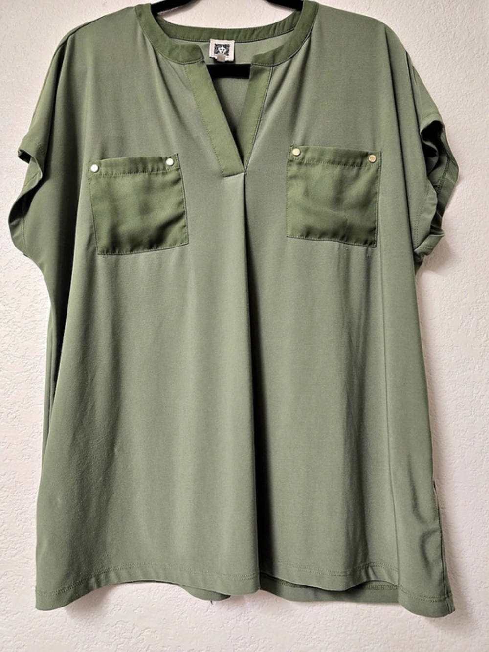 Anne Klein Olive Utility Tunic Size 1X